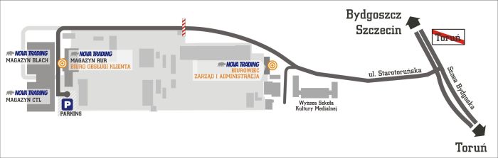 mapka dojazdu NOVATRADING